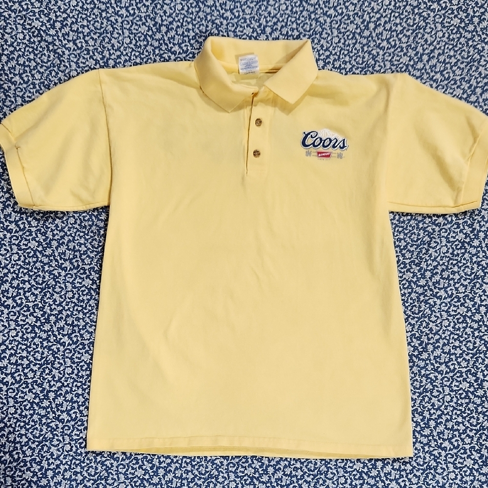 Vintage Y2K Coors Banquet Gildan Polo Shirt - Size Medium